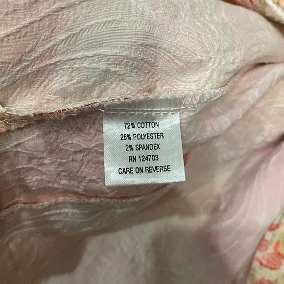 Ladies Medium Jacket Spring Colors Long Sleeve Zipper Pockets Peach Green Joni B - Picture 14 of 15